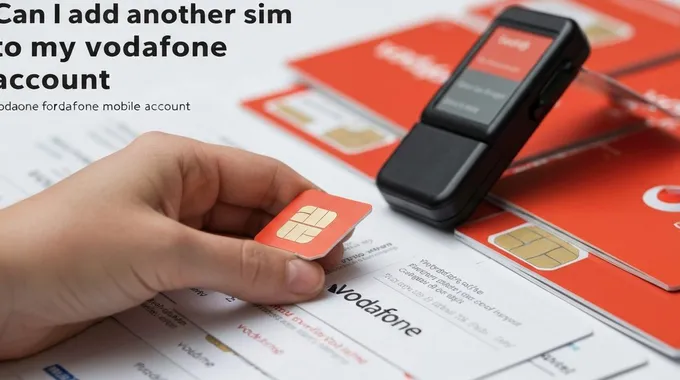 Can I add another sim to my vodafone account? Yes