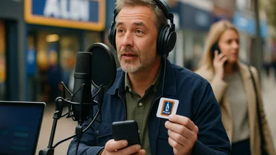 Who does the voiceover for the aldi advert