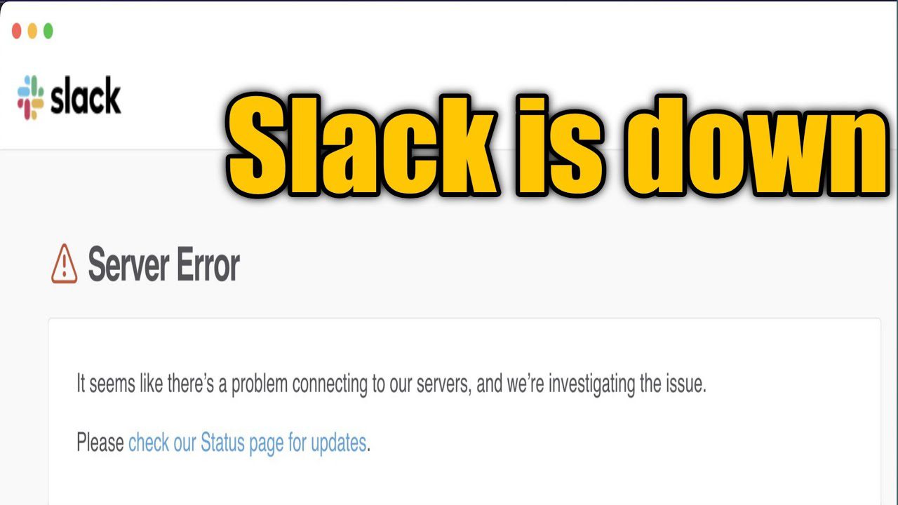 Slack was down, with issues loading pages and sending messages